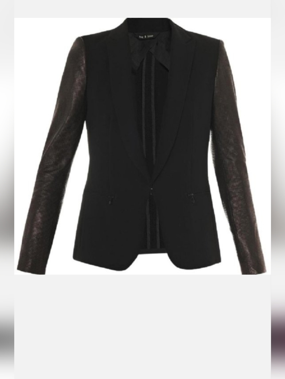 Rag & Bone For Intermix Lambskin Tailored Blazer